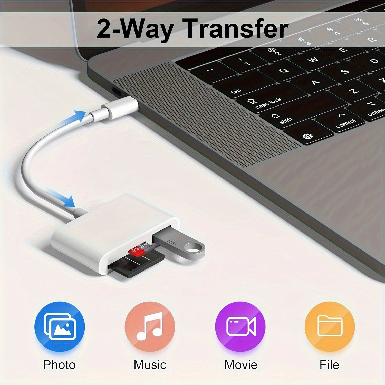 3-in-1 USB-C SD/TF Card Reader Adapter