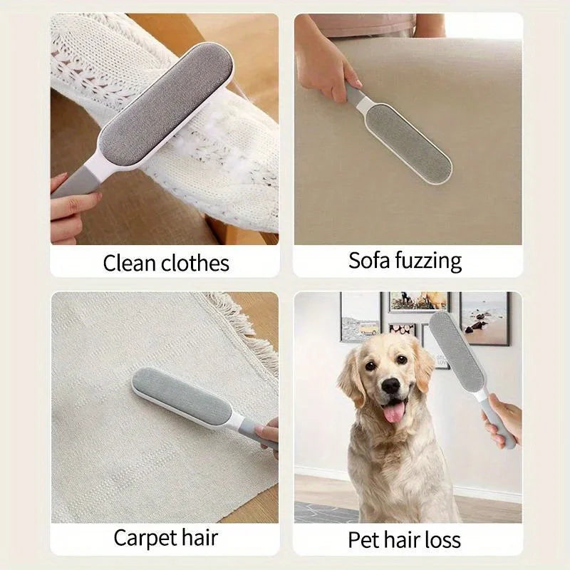Double-Sided Pet Hair Remover Brush (Lint & Fur Cleaning Tool)