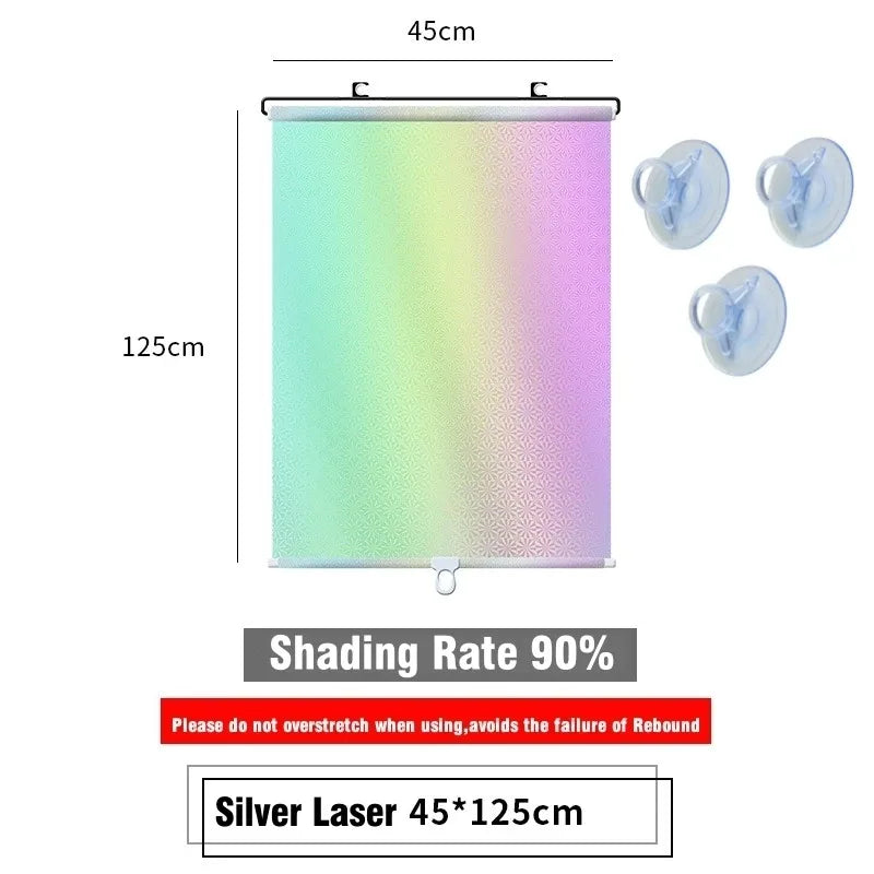 Retractable Blackout Roller Blinds with Suction Cups