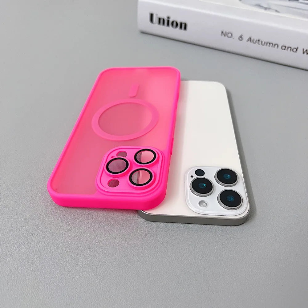 MagSafe Matte Translucent Armor Shockproof iPhone Case