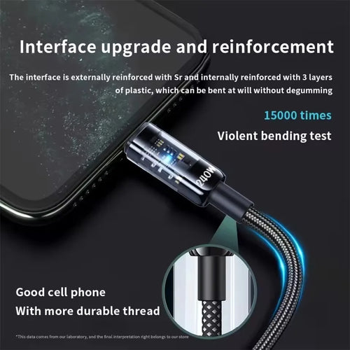 240W USB-C Fast Charging Cable with LED Display