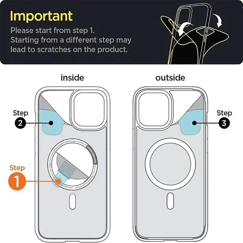 MagSafe Magnetic Clear Silicone iPhone Case (Shockproof Transparent Cover)