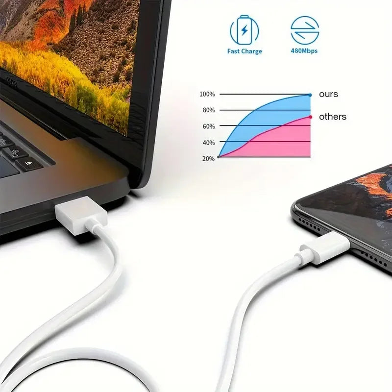 MFi Certified Lightning Charging Cable for iPhone (USB-A to Lightning)
