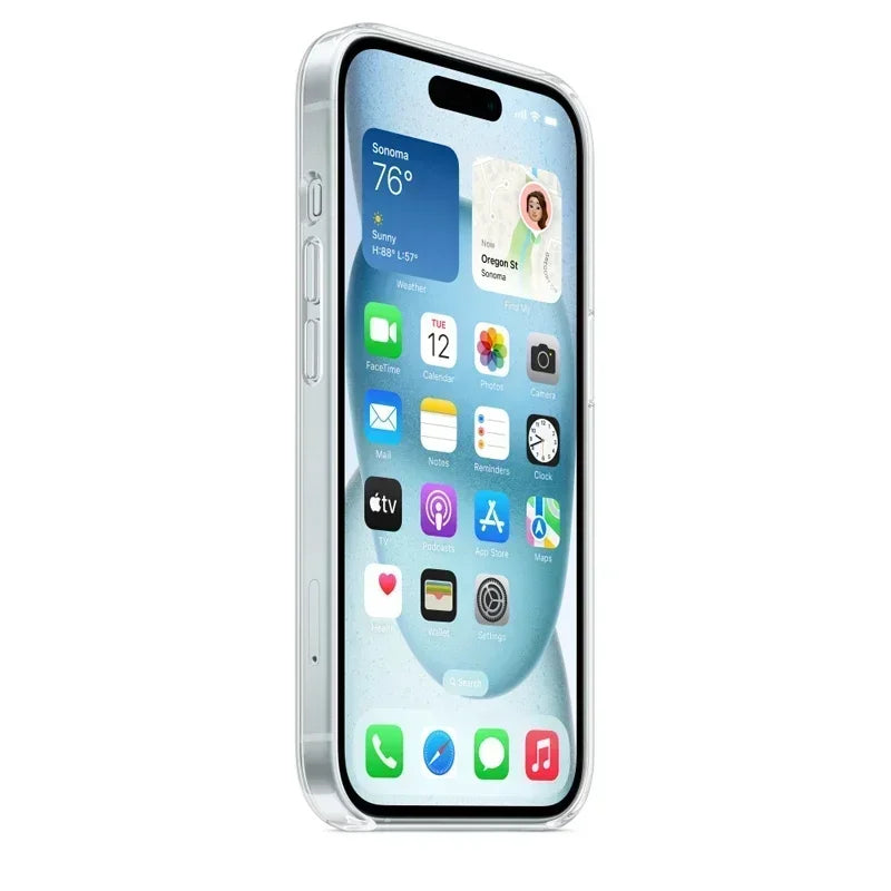MagSafe Magnetic Clear Silicone iPhone Case (Shockproof Transparent Cover)