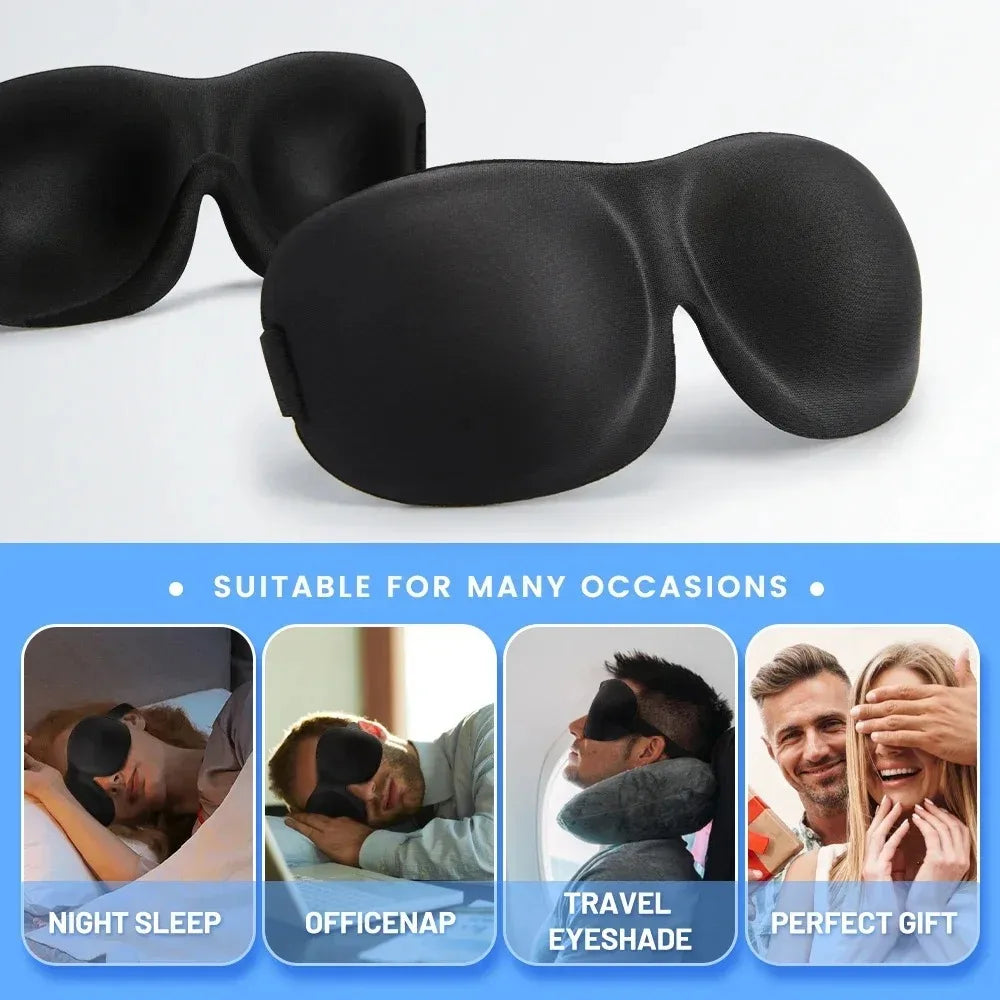 3D Sleep Mask – Memory Foam Light Blocking Eye Mask for Sleep & Travel