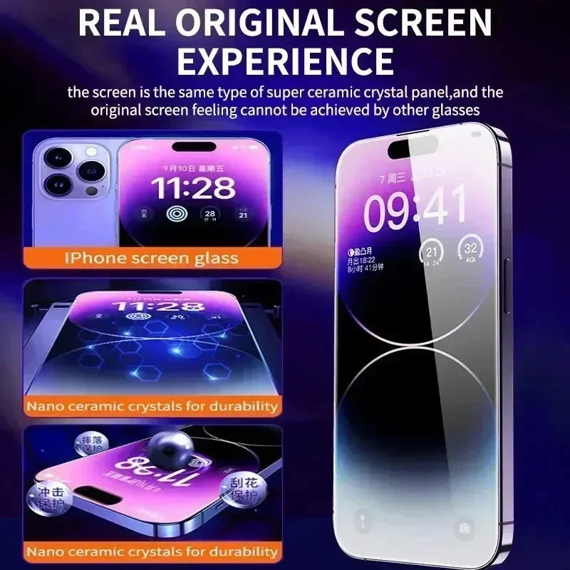 3pcs 8K Privacy Tempered Glass for iPhone