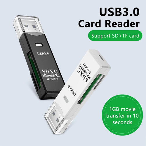 2-in-1 USB 3.0 SD & TF Card Reader
