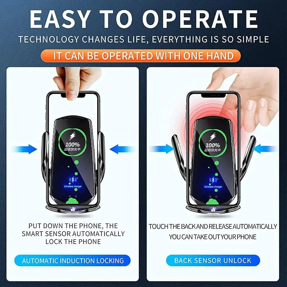 Q3 Smart Sensor Wireless Car Charger Mount