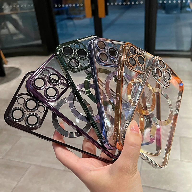 Luxury Magnetic Clear Case for MagSafe iPhone