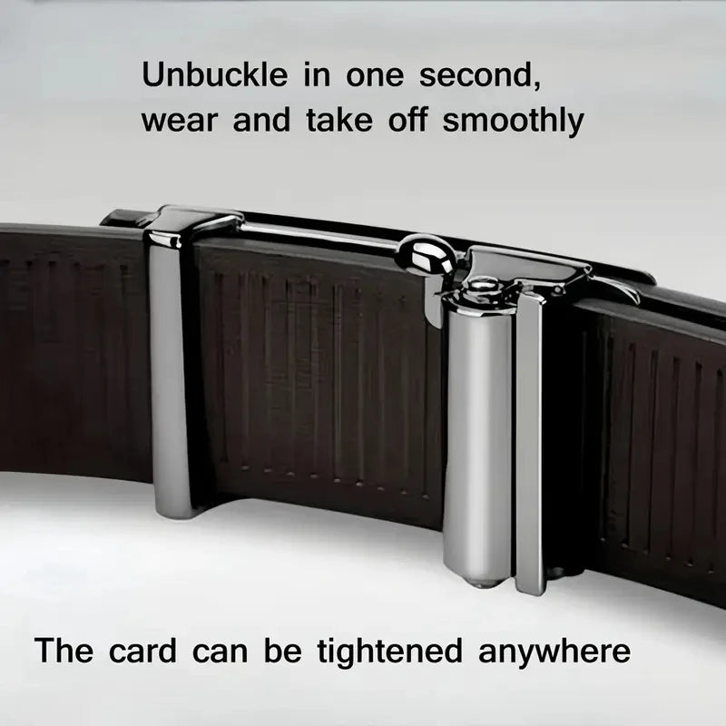 Men’s PU Leather Automatic Buckle Belt (Casual & Business Style)