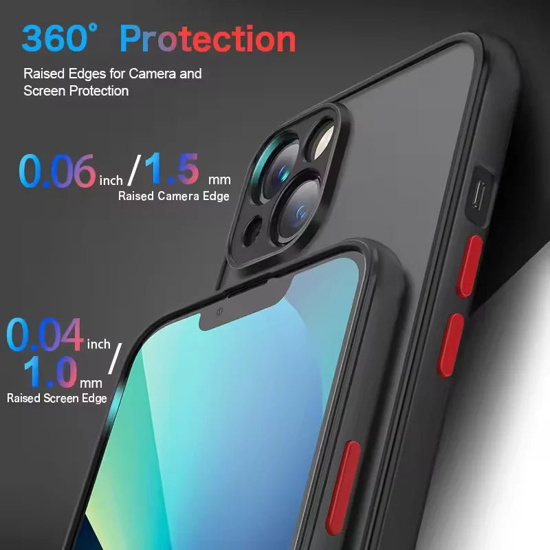 MagSafe Matte Armor Shockproof iPhone Case (Magnetic Wireless Charging Cover)