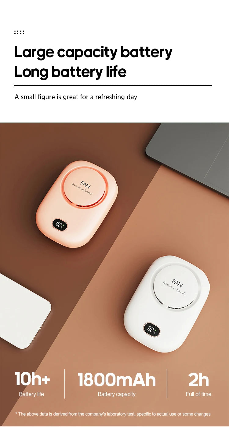 Portable Rechargeable Neck Fan (Hands-Free Cooling Fan)