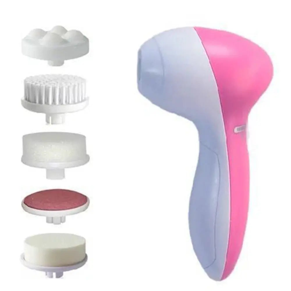 5-in-1 Electric Facial Cleansing Brush & Skin Care Massager