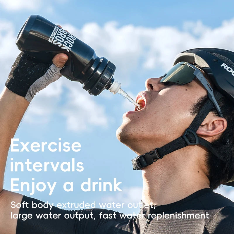 ROCKBROS 600ml Cycling Water Bottle (Squeeze Sports Bottle for MTB & Road Bike)