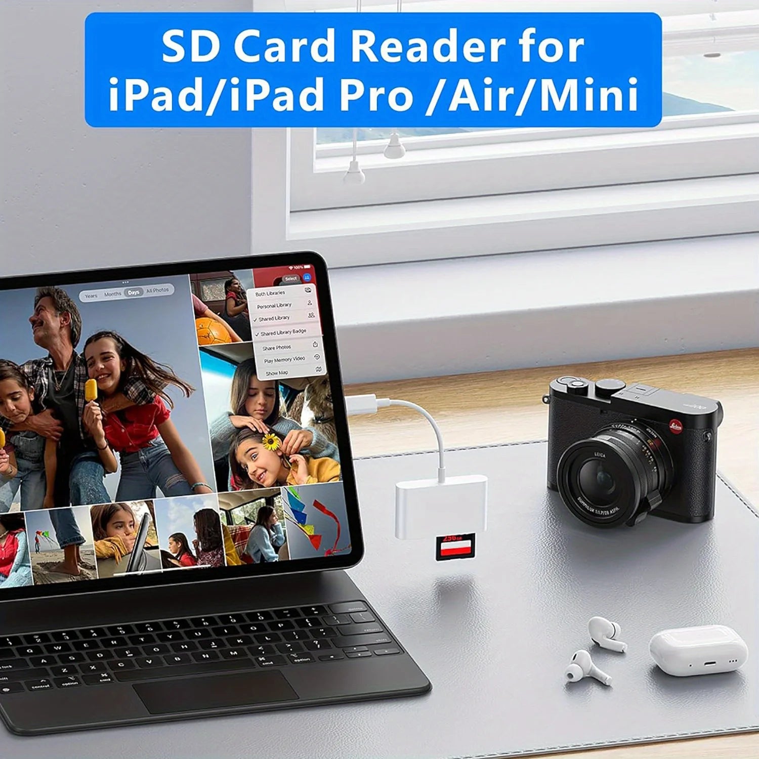3-in-1 USB-C SD/TF Card Reader Adapter
