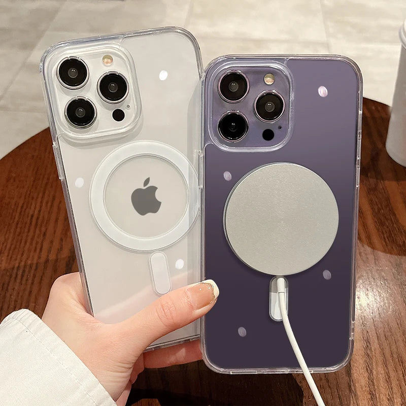 MagSafe Transparent Shockproof iPhone Case (Anti-Scratch Cover)