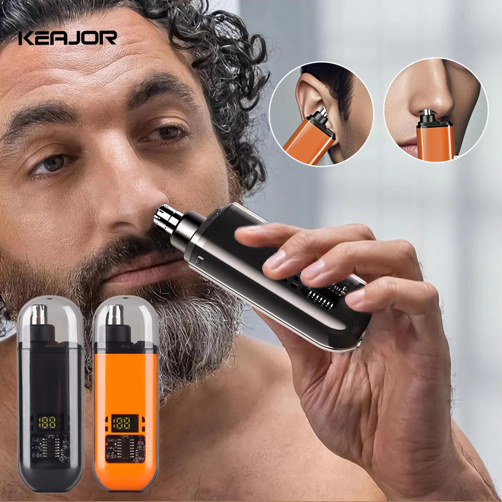 Nose Hair Trimmer Rechargeable Electric Ear & Eyebrow Hair Clipper (USB Portable Groomer)