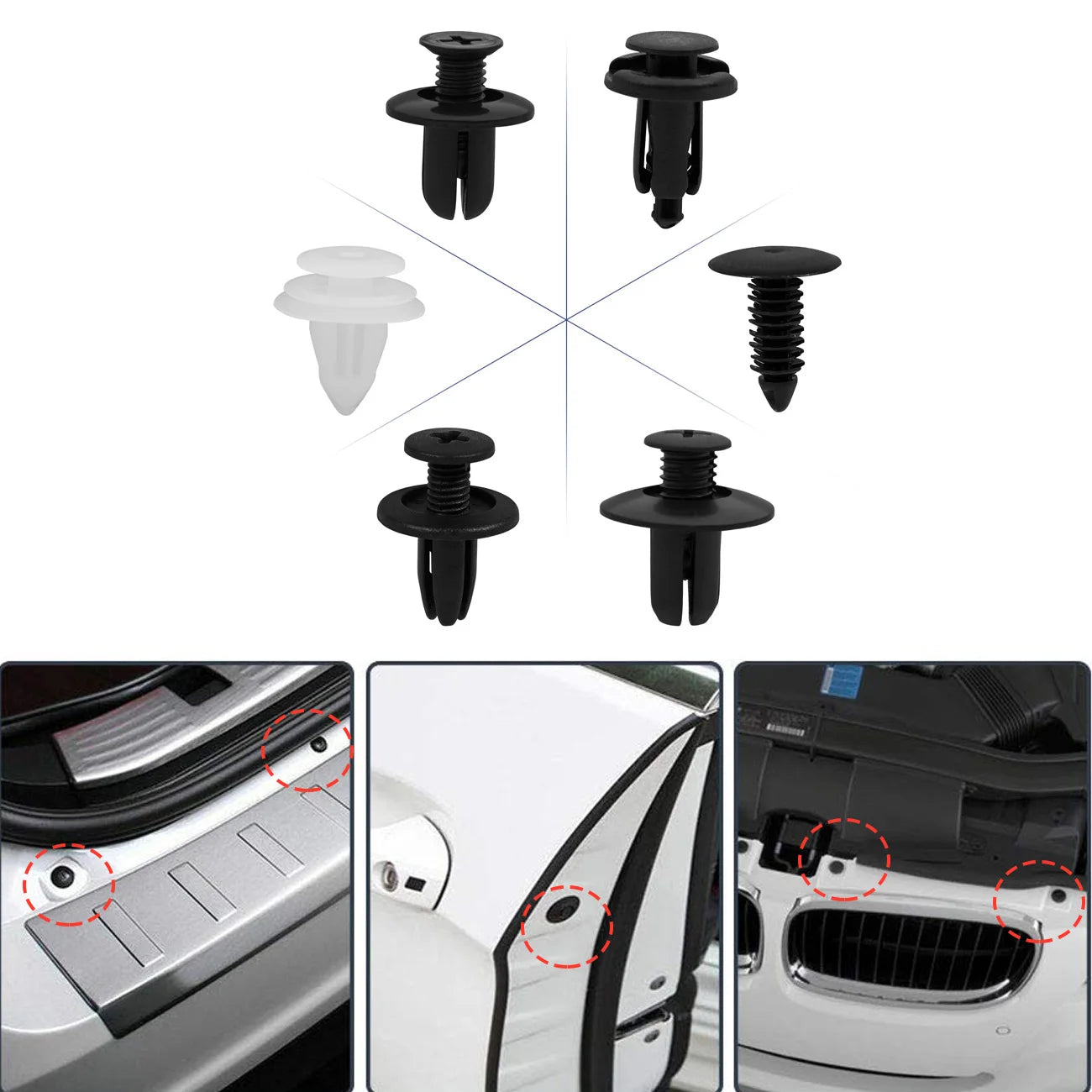 Universal Car Body Push Retainer Clip Kit (50/100pcs)