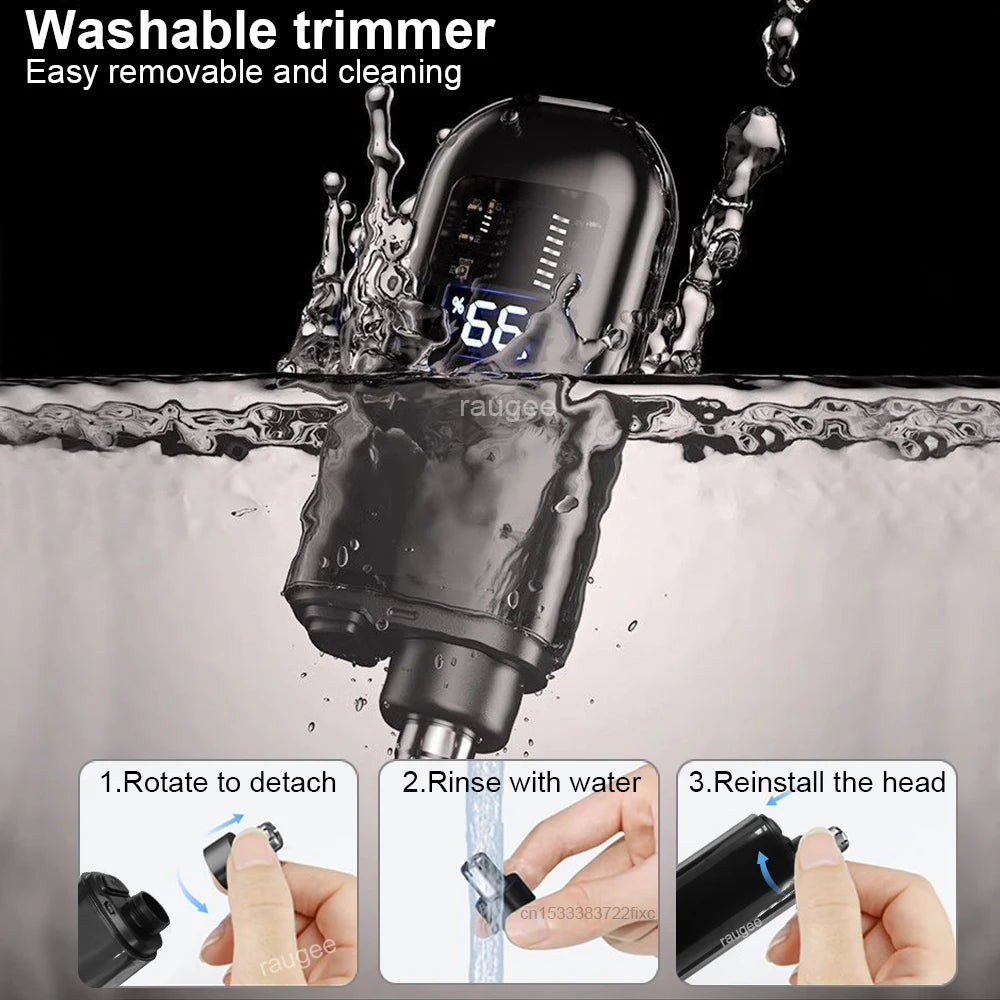 Nose Hair Trimmer Rechargeable Electric Ear & Eyebrow Hair Clipper (USB Portable Groomer)