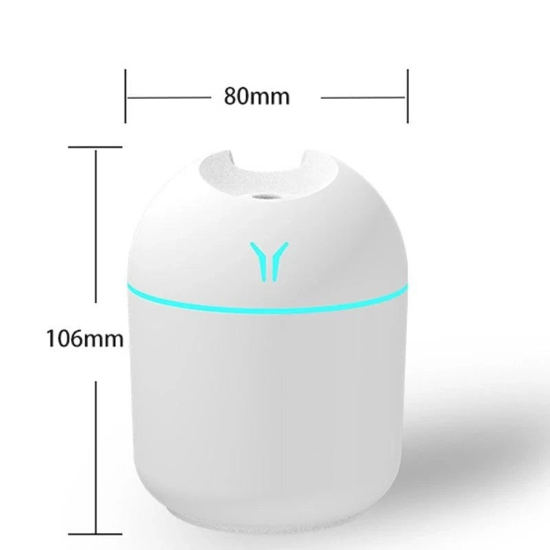 250ML USB Mini Air Humidifier & Essential Oil Diffuser with LED Light
