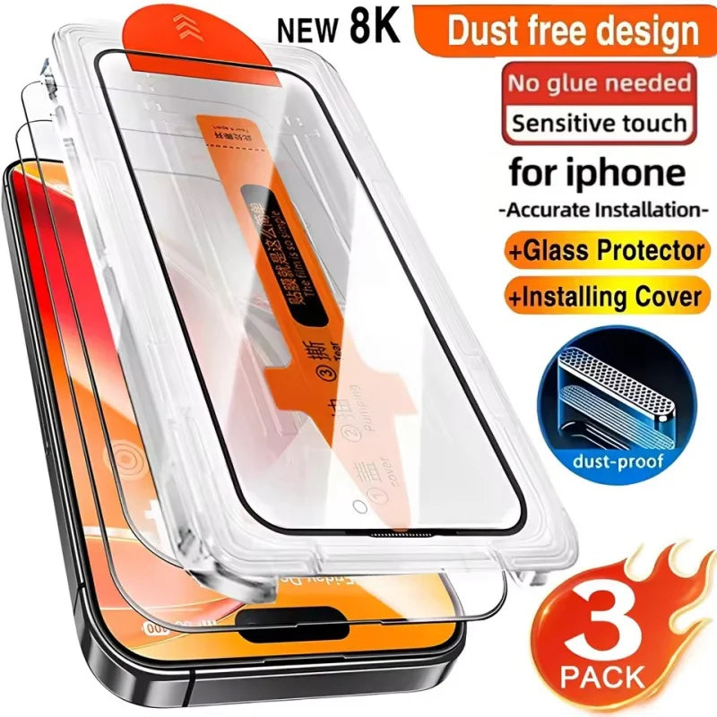 3pcs Privacy Tempered Glass Screen Protector for iPhone