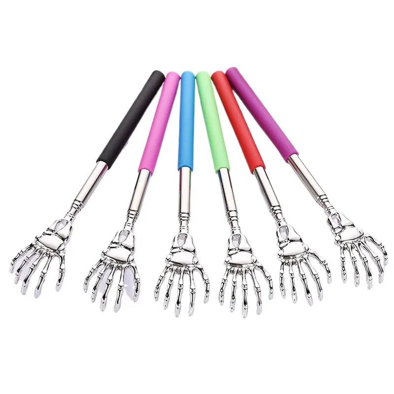 Extendable Stainless Steel Back Scratcher – Portable Telescopic Back Massager