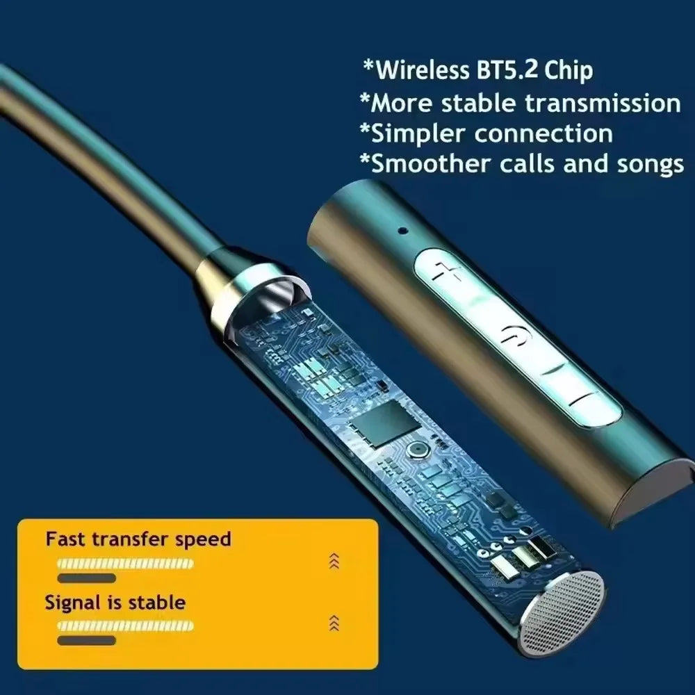 Wireless Bluetooth Neckband Earphones with LED Display