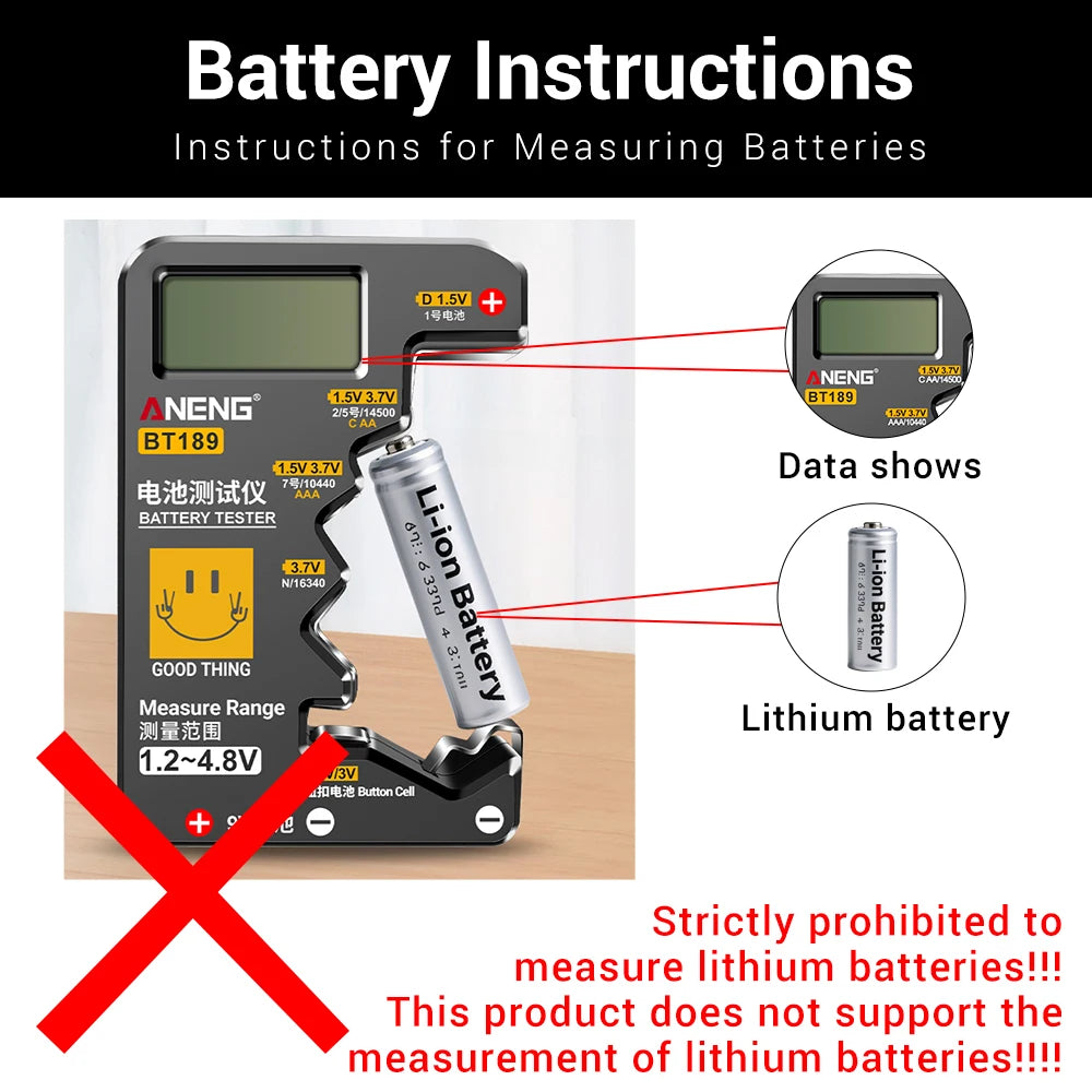 ANENG BT189 Universal Battery Tester