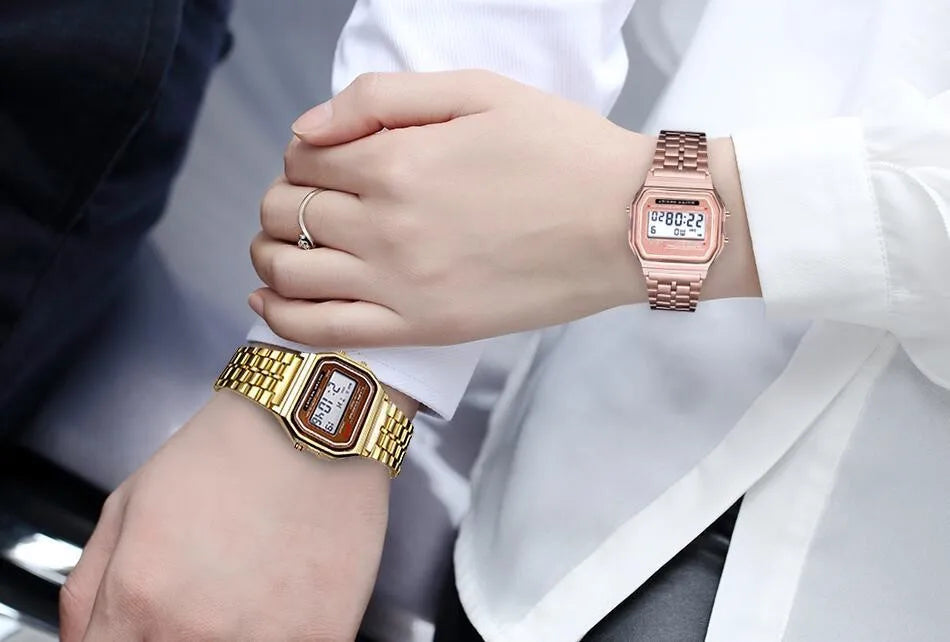 Luxury Stainless Steel LED Digital Watch for Men