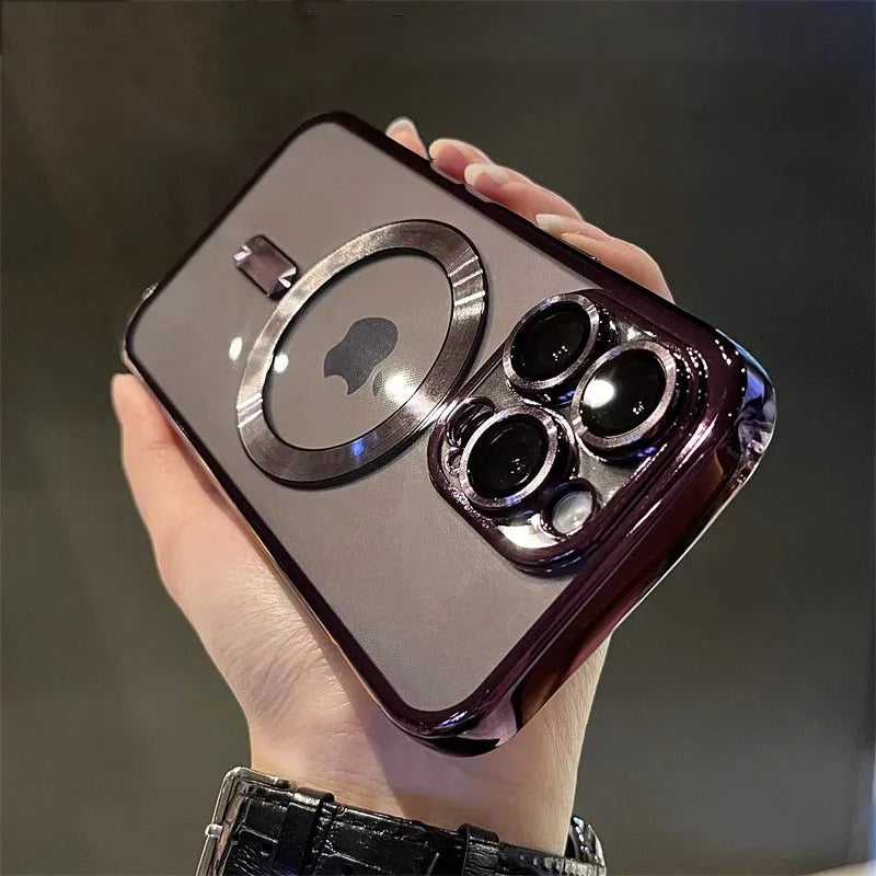 Luxury Magnetic Clear Case for MagSafe iPhone