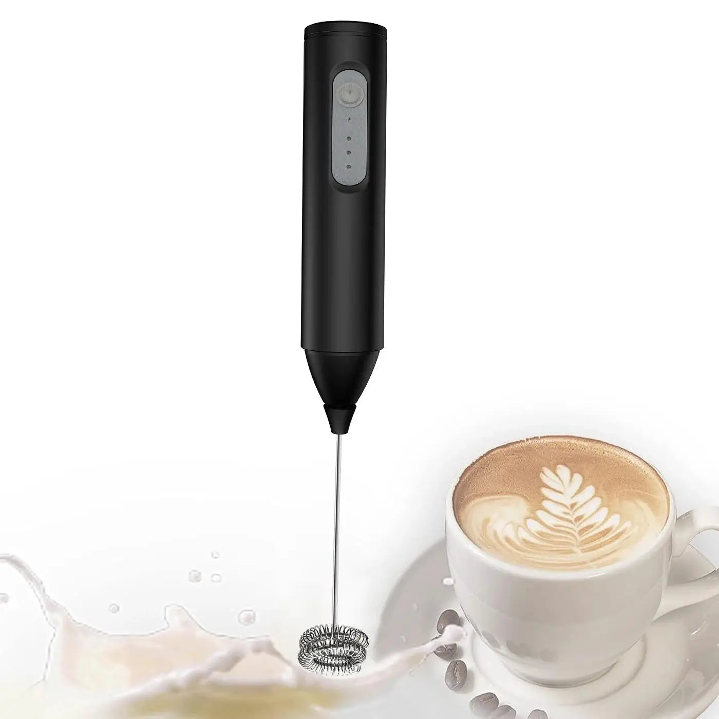 USB Rechargeable Milk Frother – 3 Speed Electric Coffee Whisk Foam Maker