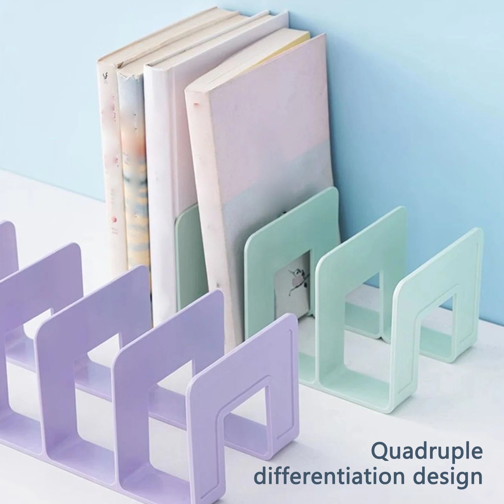 Macaron Color Desktop File & Book Organizer