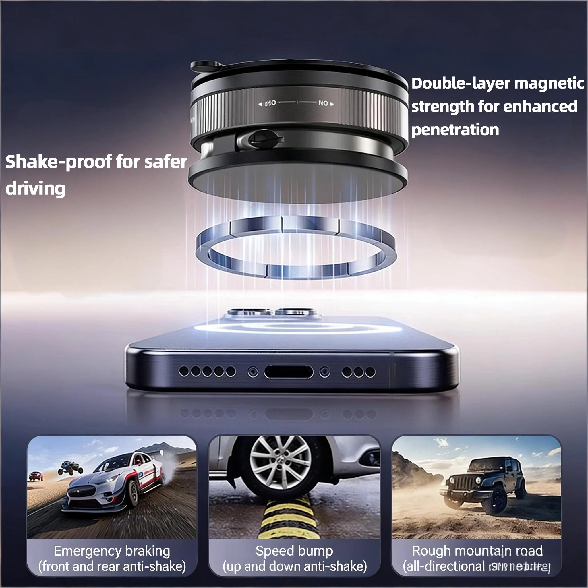 360° Magnetic Suction Car Phone Holder