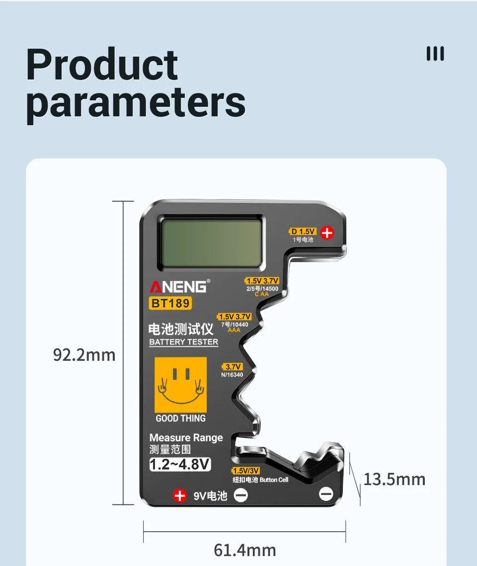 ANENG BT189 Universal Battery Tester