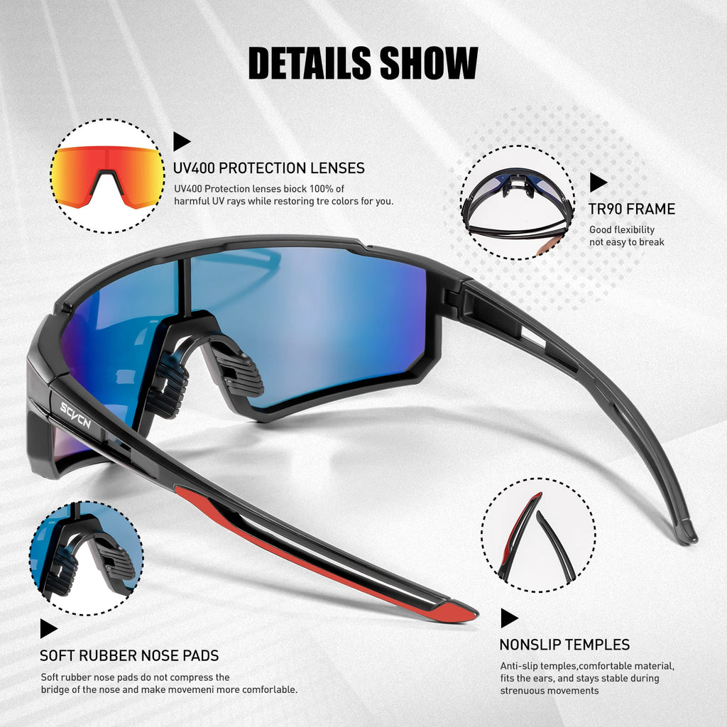 SCVCN UV400 Outdoor Cycling Sunglasses