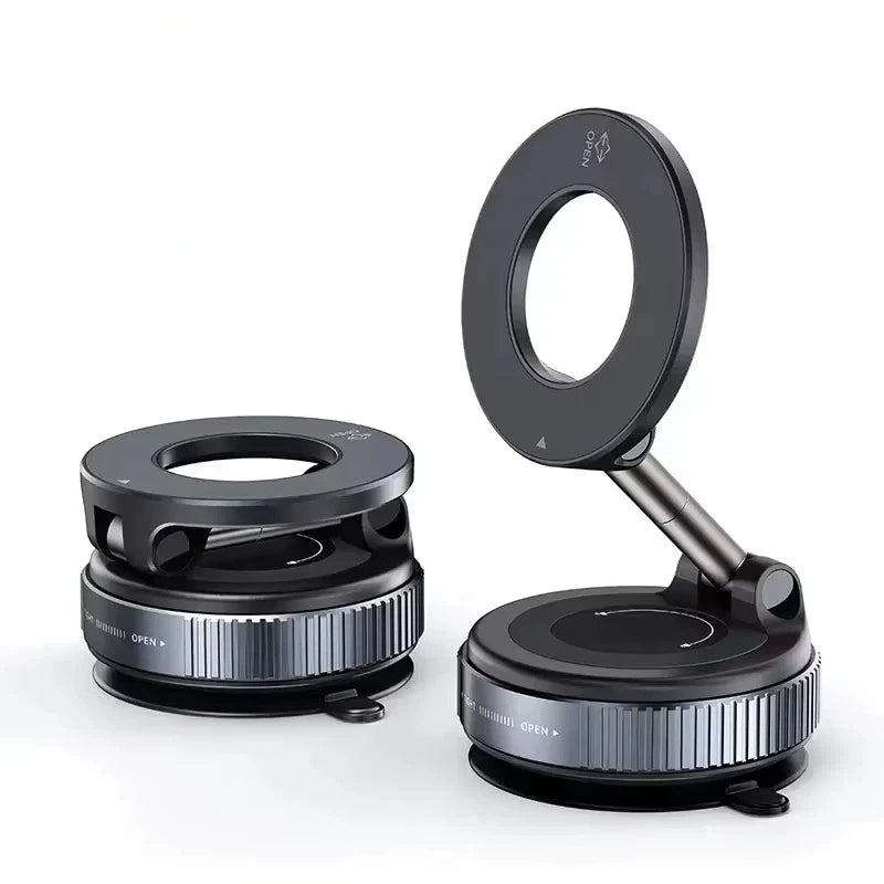 Rotating Magnetic Phone Holder with Vacuum Suction