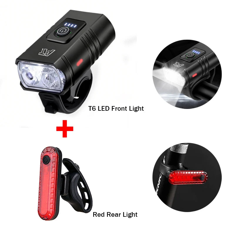 High Bright LED Bicycle Front Light (6 Modes MTB & Road Bike Headlight)