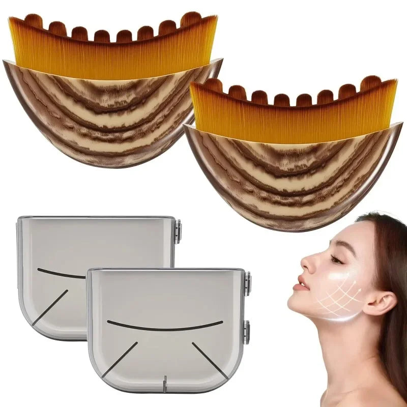 Lymphatic Drainage Face Brush – Jawline Sculpting & Facial Contour Massager Tool