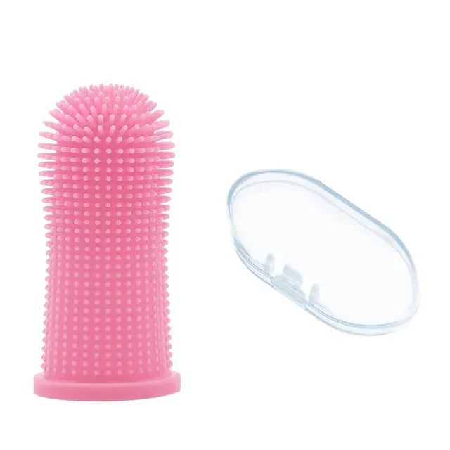 Silicone Pet Finger Toothbrush – Soft Dog & Cat Teeth Cleaning Brush