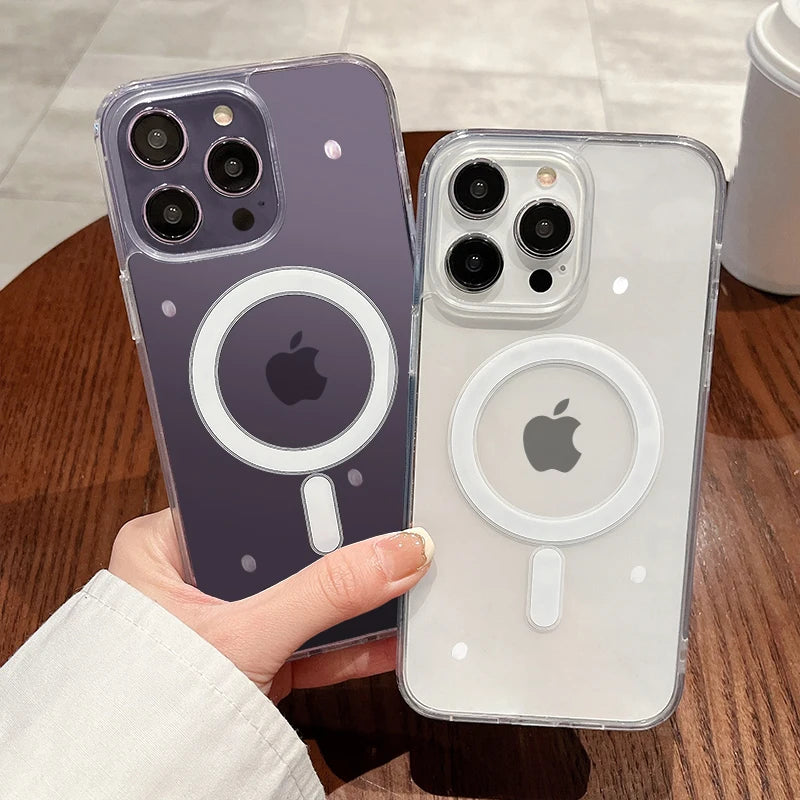 MagSafe Transparent Shockproof iPhone Case (Anti-Scratch Cover)