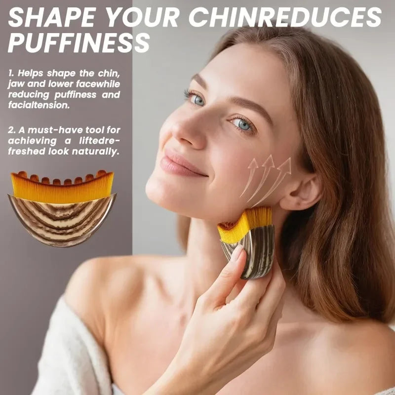 Lymphatic Drainage Face Brush – Jawline Sculpting & Facial Contour Massager Tool