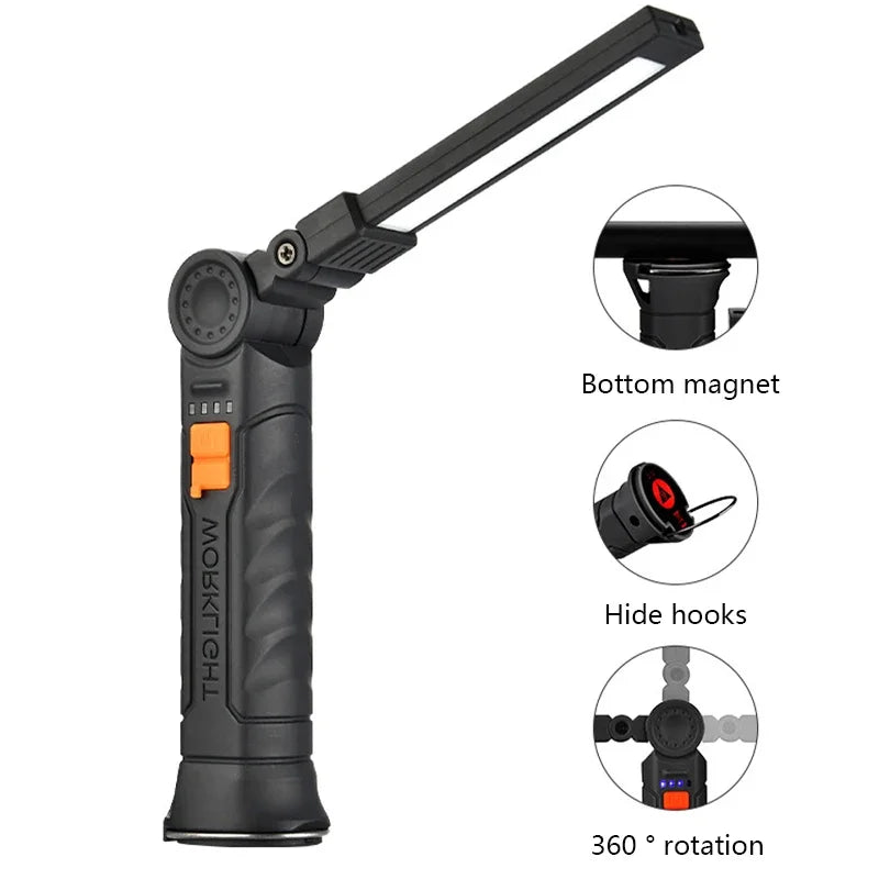 Portable COB LED Rechargeable Magnetic Work Light