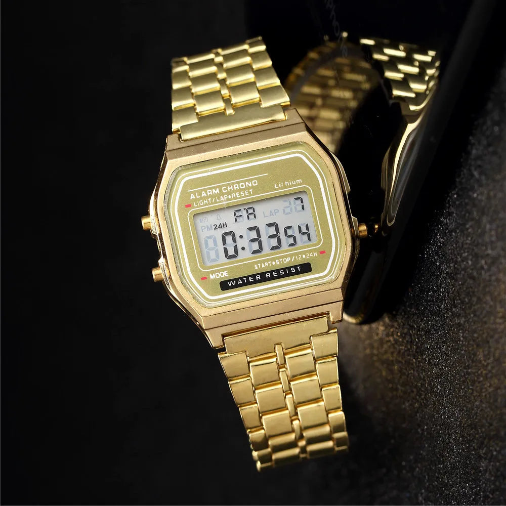 Luxury Stainless Steel LED Digital Watch for Men