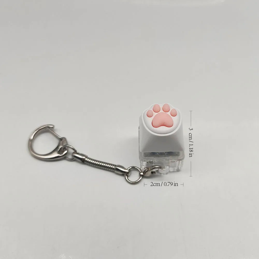 Cat Paw Clicker Keychain – Cute Stress Relief Fidget Toy Key Ring