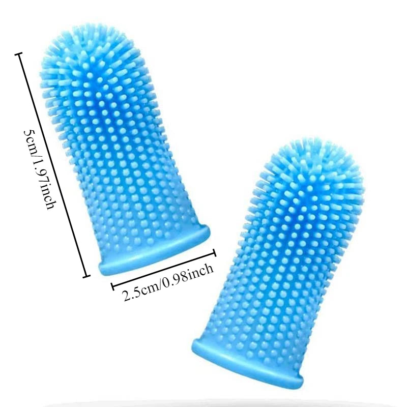 Silicone Pet Finger Toothbrush – Soft Dog & Cat Teeth Cleaning Brush