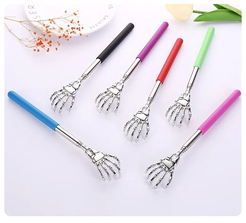Extendable Stainless Steel Back Scratcher – Portable Telescopic Back Massager