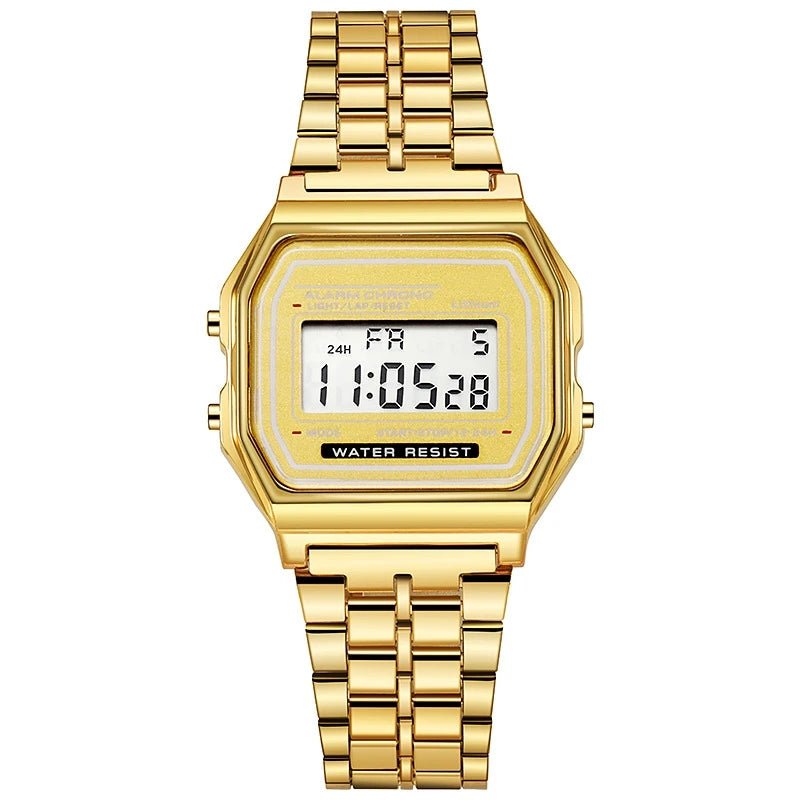 Luxury Stainless Steel LED Digital Watch for Men