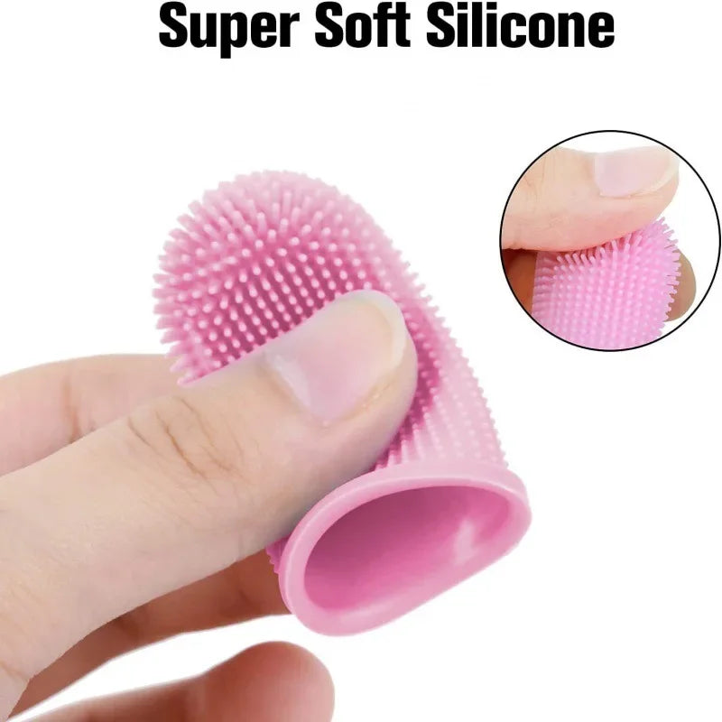 Silicone Pet Finger Toothbrush – Soft Dog & Cat Teeth Cleaning Brush