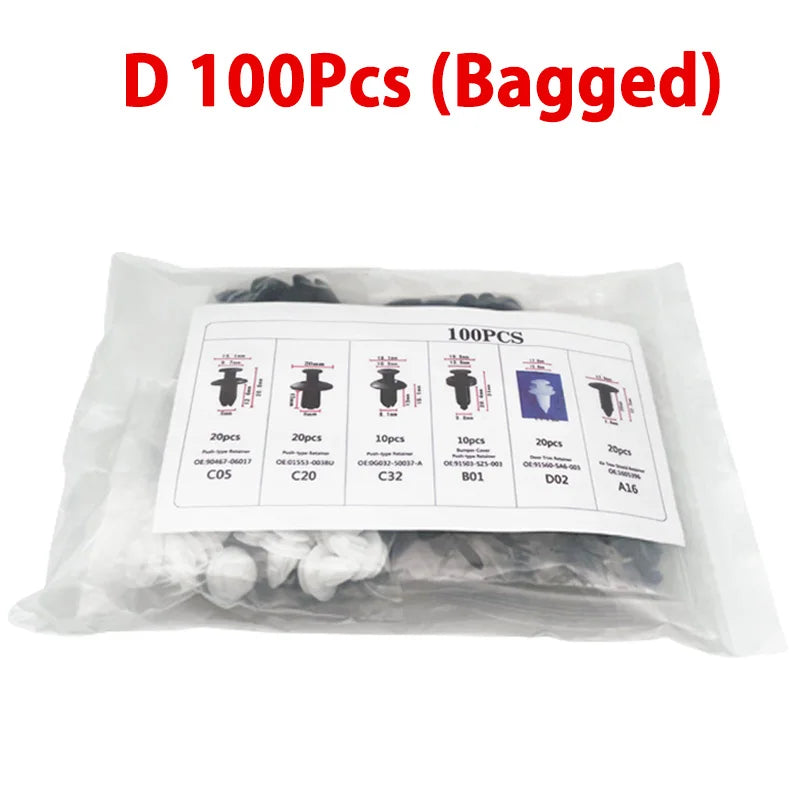Universal Car Body Push Retainer Clip Kit (50/100pcs)