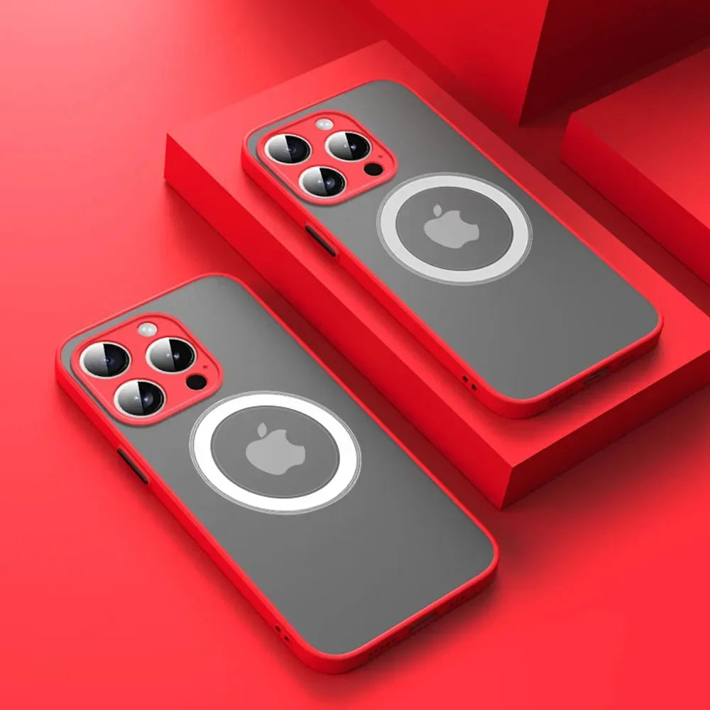 MagSafe Matte Armor Shockproof iPhone Case (Magnetic Wireless Charging Cover)